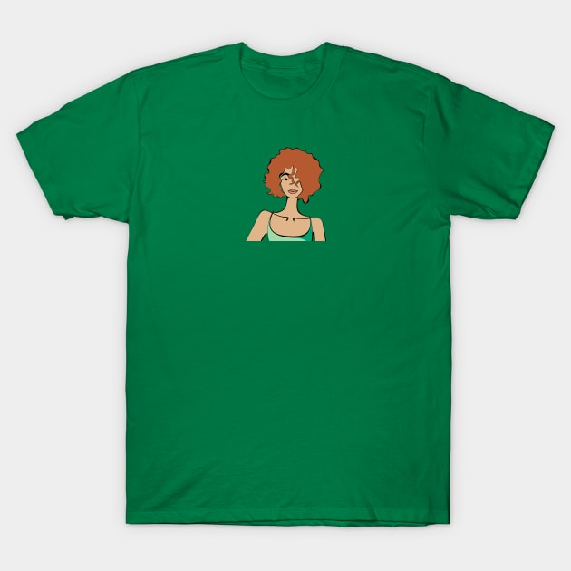 Redhead Girl Portrait T-Shirt by masha